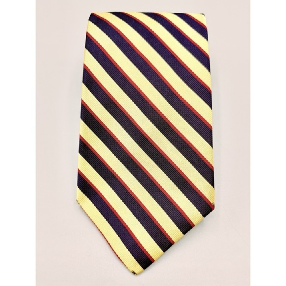 Brooks Brothers‎ Pure Silk Mens Striped Tie Navy, Gold, Burgandy